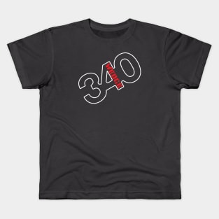 340 Wedge - Badge Design (Reverse) Kids T-Shirt